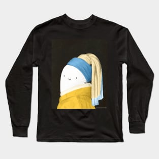 The Ghost with the Pearl Earring Long Sleeve T-Shirt